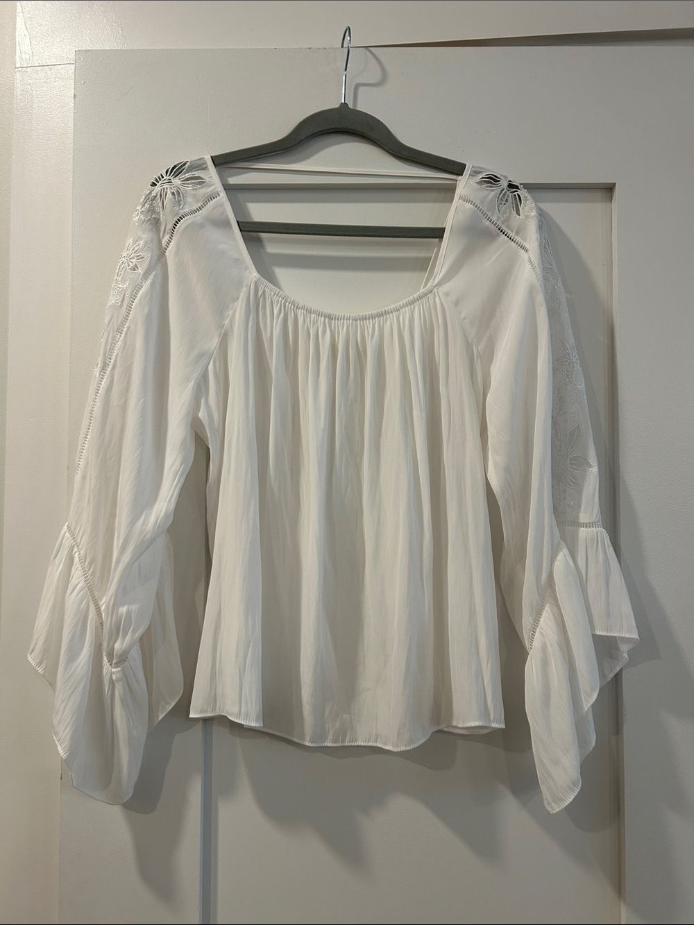 Ramy Brook White Blouse, Size Medium